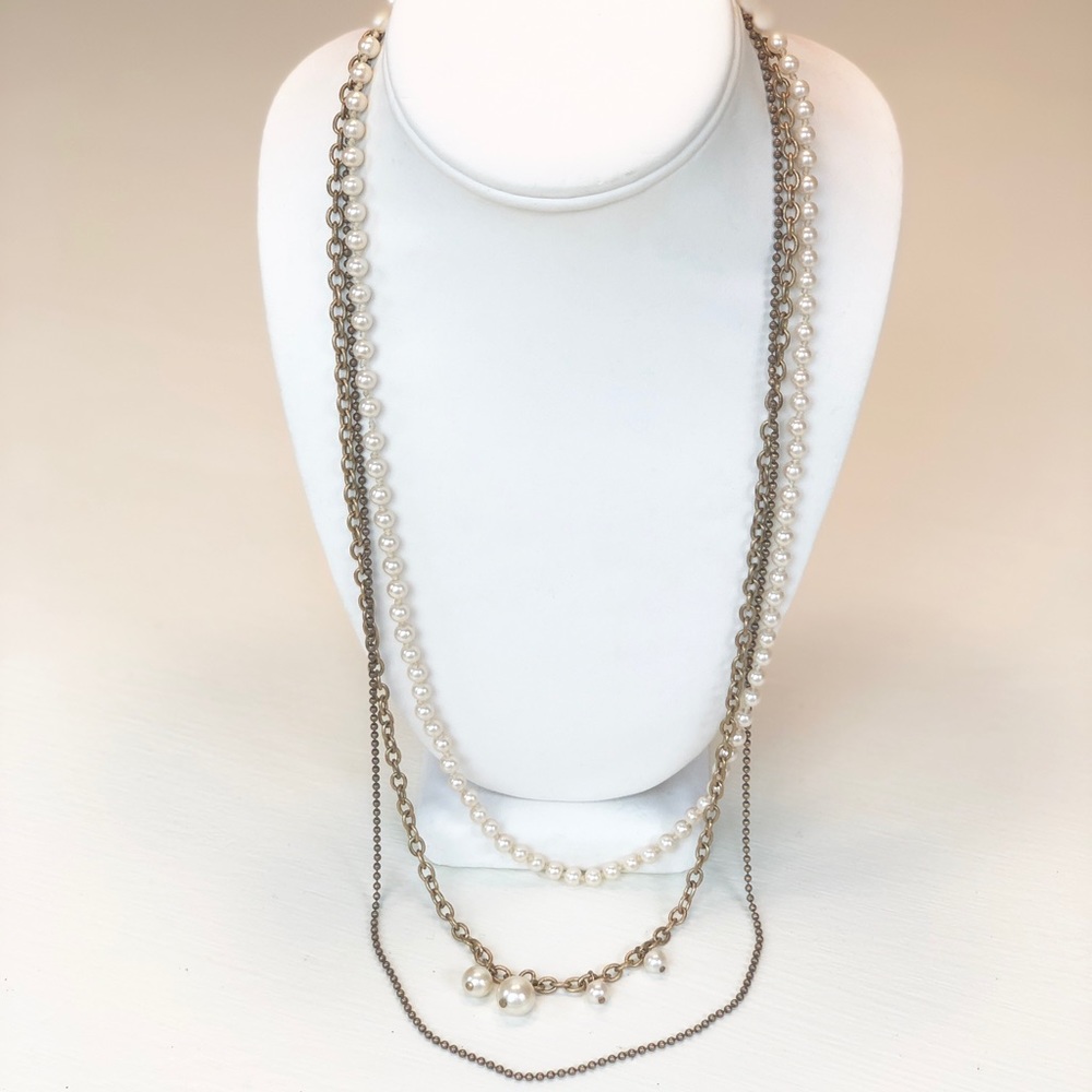 J Crew Long layered Necklace